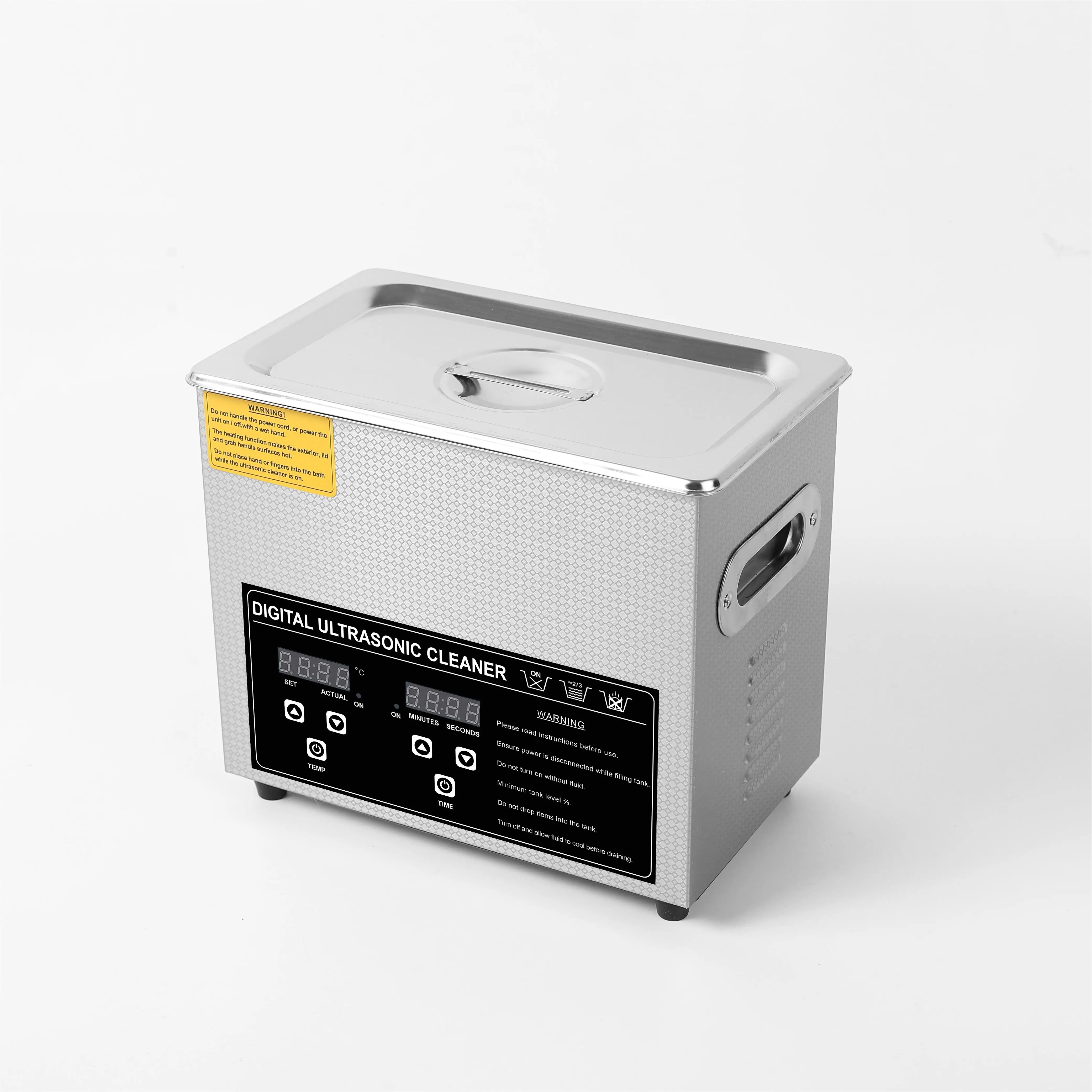 Household Digital Ultrasonic Cleaner 60W Stainless Steel Bath 110V 220V Degas Ultrasound Washing for Watches Jewelry