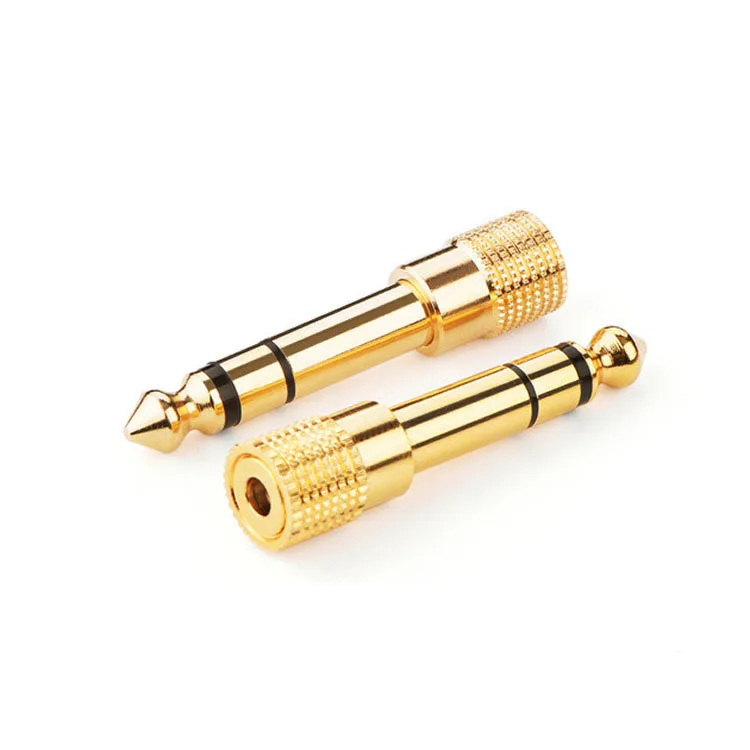 6.5mm revolution 3.5mm female audio adapter audio amplifier guitar microphone electronic keyboard drum sound card converter