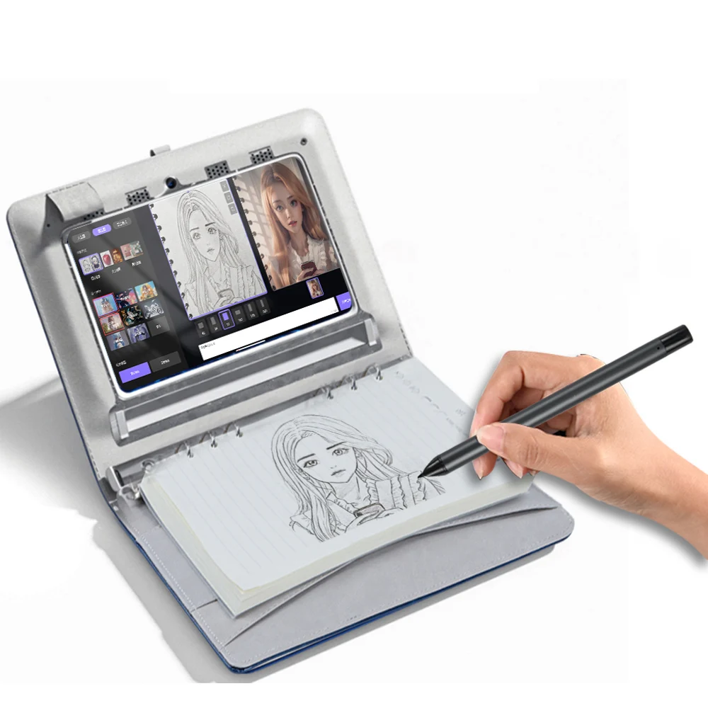 2024 New arrival Handwriting APP Notebook power bank wireless charging notebook with fingerprint lock usb and MP4 Player