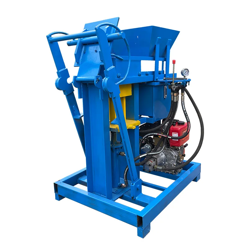 Shm2-25 Diesel Hydraulic Press Semi Automatic Interlocking Clay Soil Block Making Machine