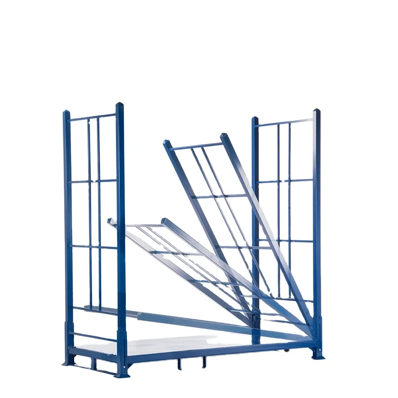 Hot sale Warehouse Storage Heavy Duty Portable Demountable Metal Stacking Pallet Foldable Car Steel Tire Racks