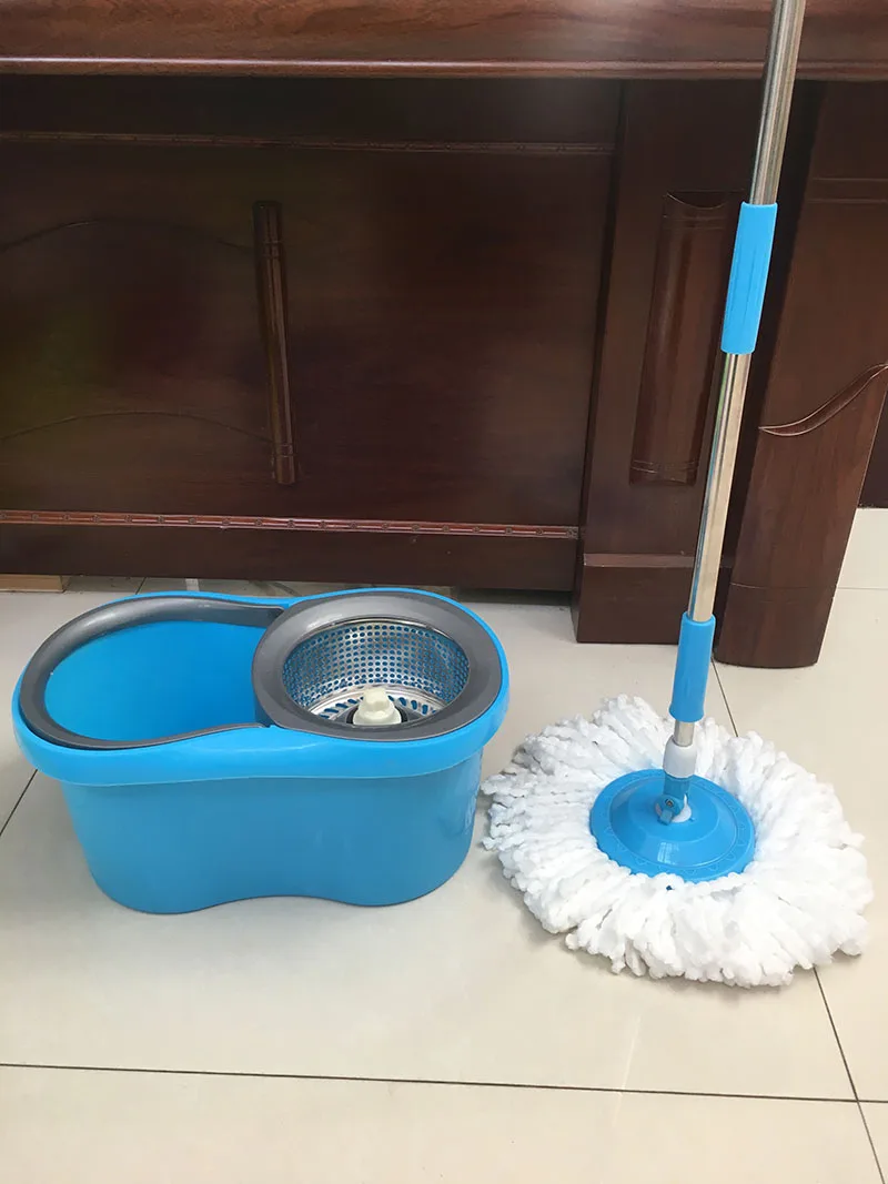 Hot Sale Rotating Mop Spin Flat Mop Floor Wipers With Washing Bucket