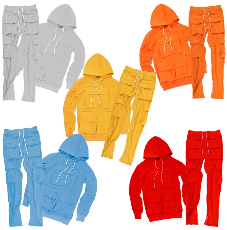 custom mens cotton tracksuit men,100% polyester tracksuit men,plain mens cargo tracksuit set