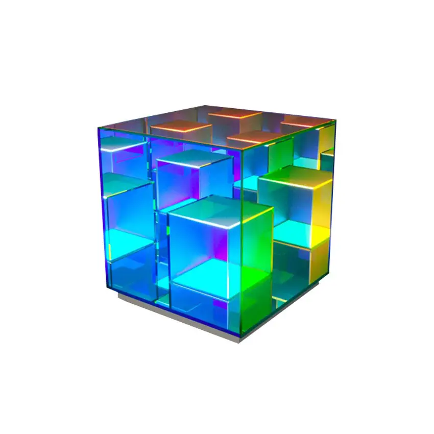 led light multi color box atmosphere decorative  lighting bedroom for home decor magic cube table lamp
