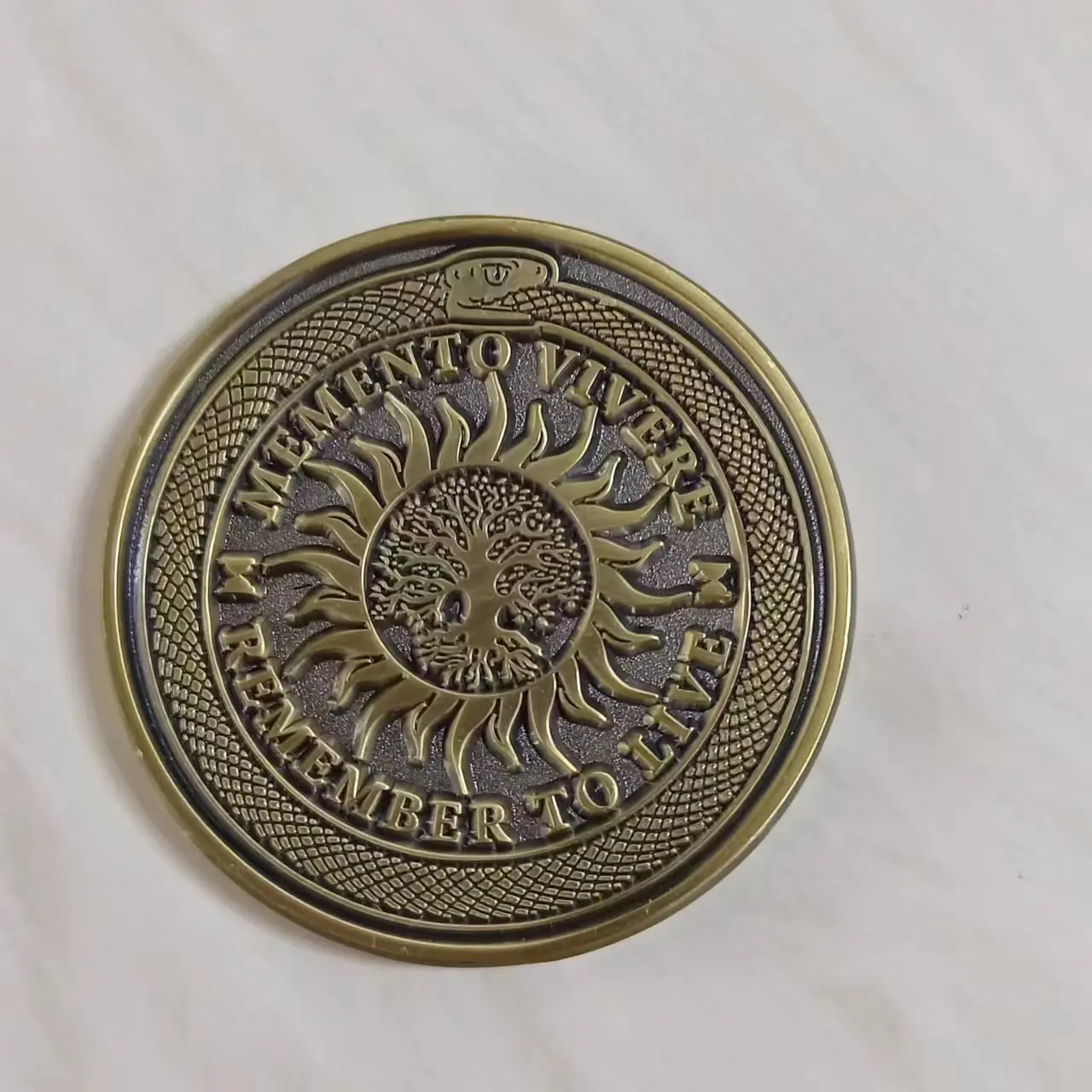 Memento Mori and Amor Fati Stoic Challenge заводская цена античные латунные металлические монеты с пескоструйным покрытием