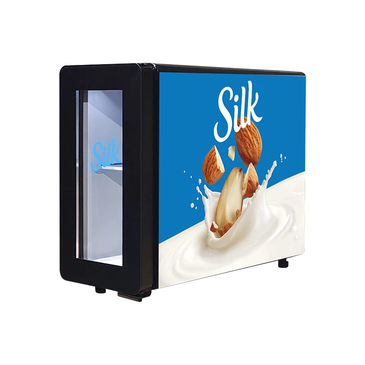 Meisda SC08E Small Milk Fridge Glass Door 220V Compressor ROHS Certified Display Cooler for Coffee Machines