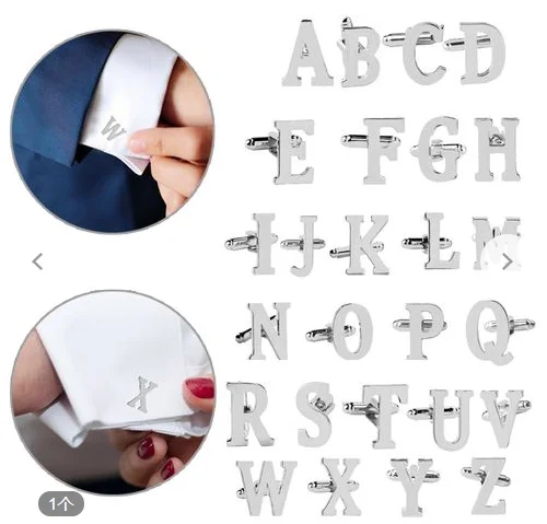  Модное кольцо из нержавеющей стали в форме буквы алфавита запонки для свадьбы официальная деловая мужчин