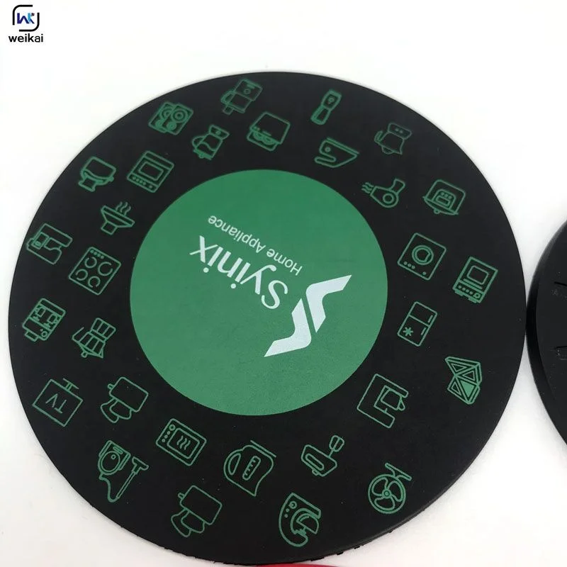 cool silicone/rubber/pvc coaster customized print anti-slip & heat resistant mat beer mat