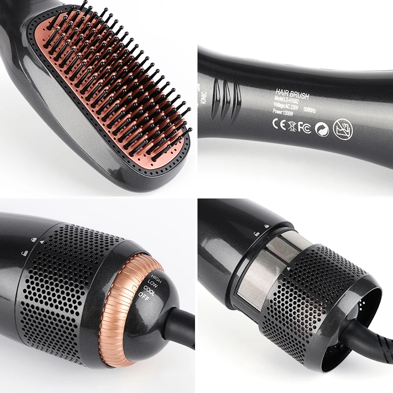 hot sale Professional 1200W Custom Electric Hair Salon Comb Brush One Step 5 IN 1 Hot Air Hair Brush