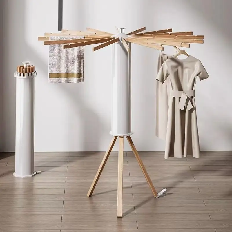 Octopus drying rack household  balcony indoor floor pole folding drying rack drying clothes rack hanging hanger