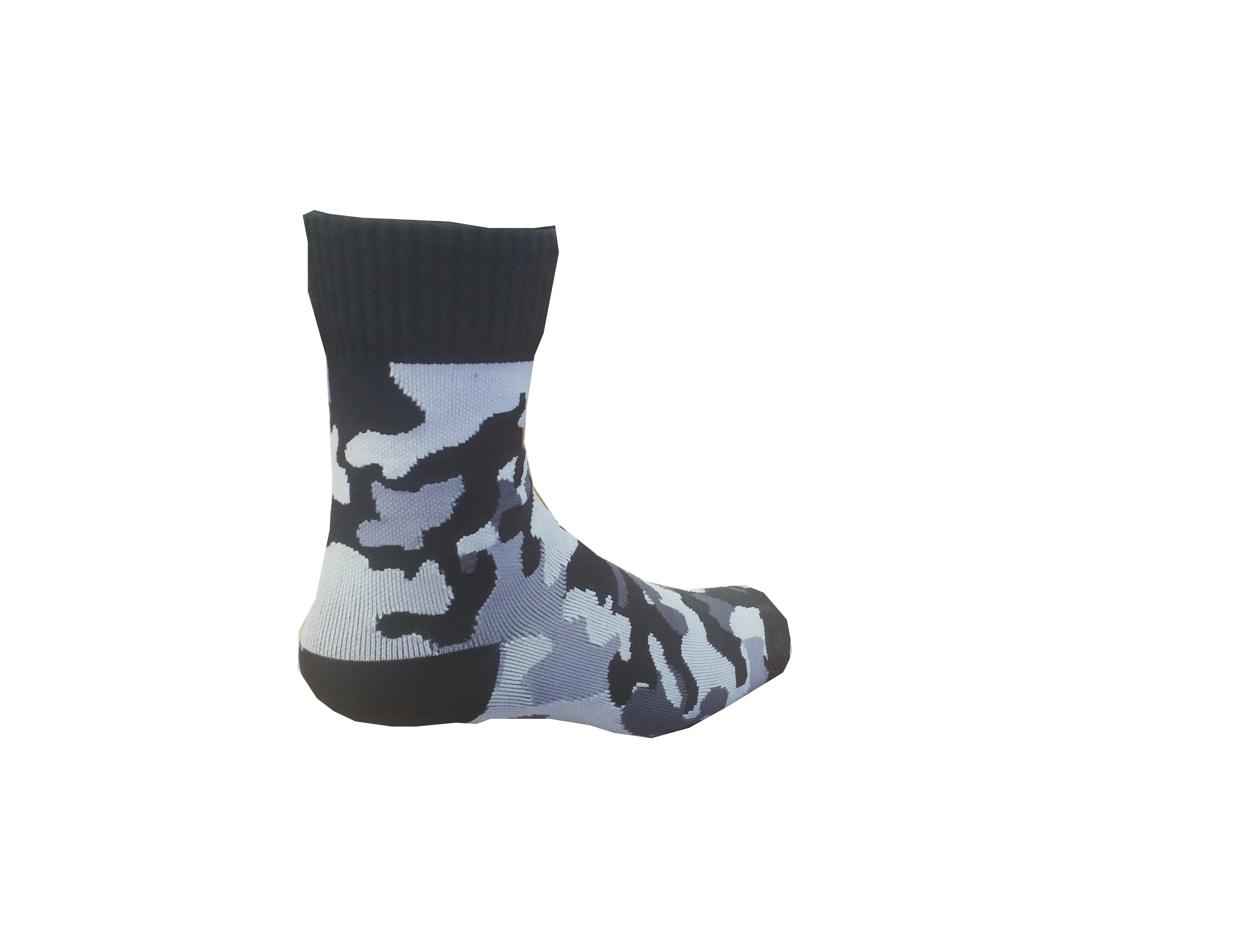 Wholesale custom high quality athletic non slip fun sports green camouflage trekking sock