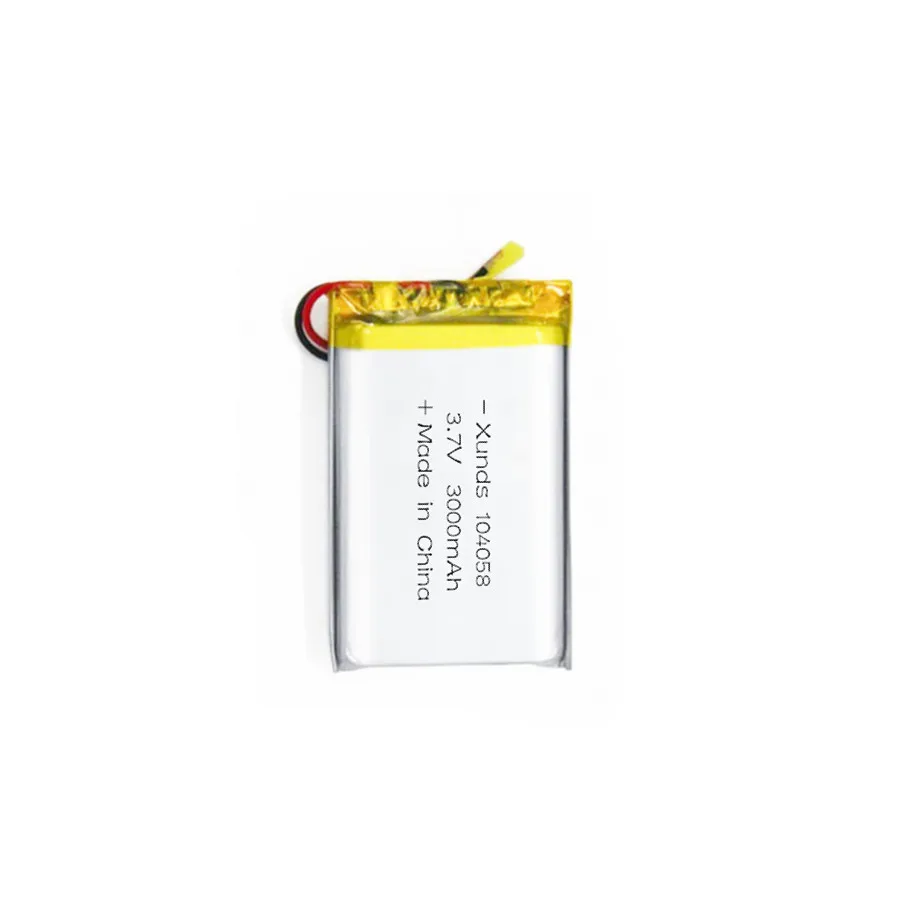 High quality rechargeable high capacity polymer lithium batteries in stock 3000mAh 104058