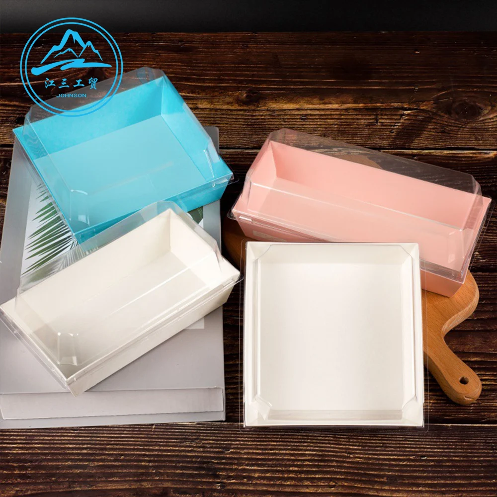 Factory Cake Bread Snack Bakery Food Packing Rdressgular Square Kraft Paper Box Sandwdressrap Box with Plastiprom Dresses China