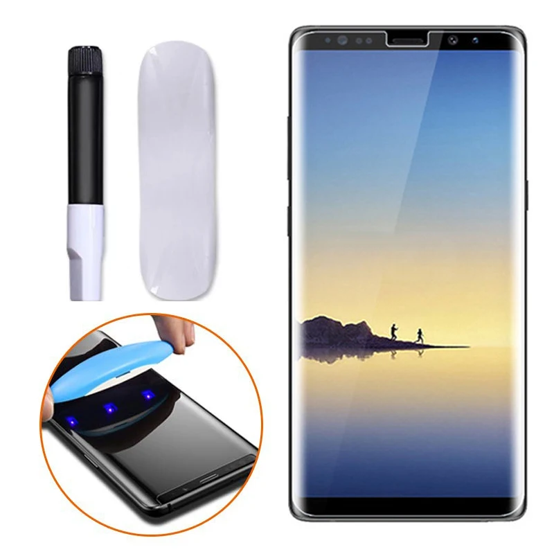  УФ нано жидкое закаленное стекло с полным клеем для Samsung S10 S10plus Lite S10(5G) Защитное