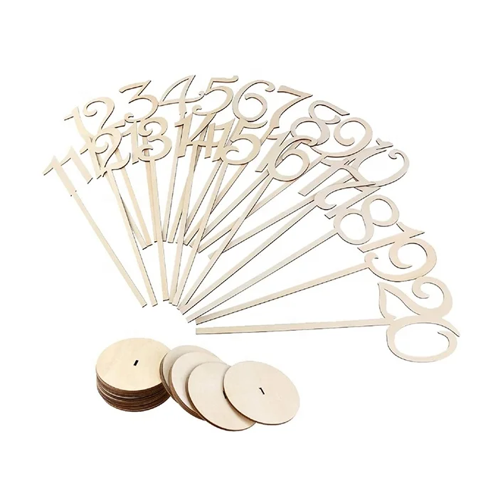 Wedding Table Number Place Name Personalised Laser Cut Wooden Decoration