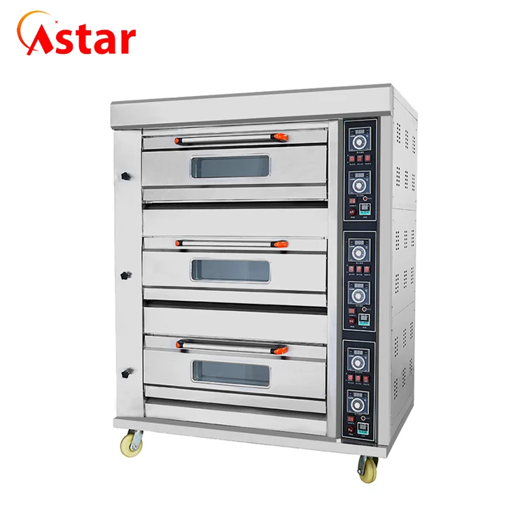 
Profession Oven Manufacturer 1 Year Warranty 2 deck 4 Trays Cake Bread Gas Baking Oven 