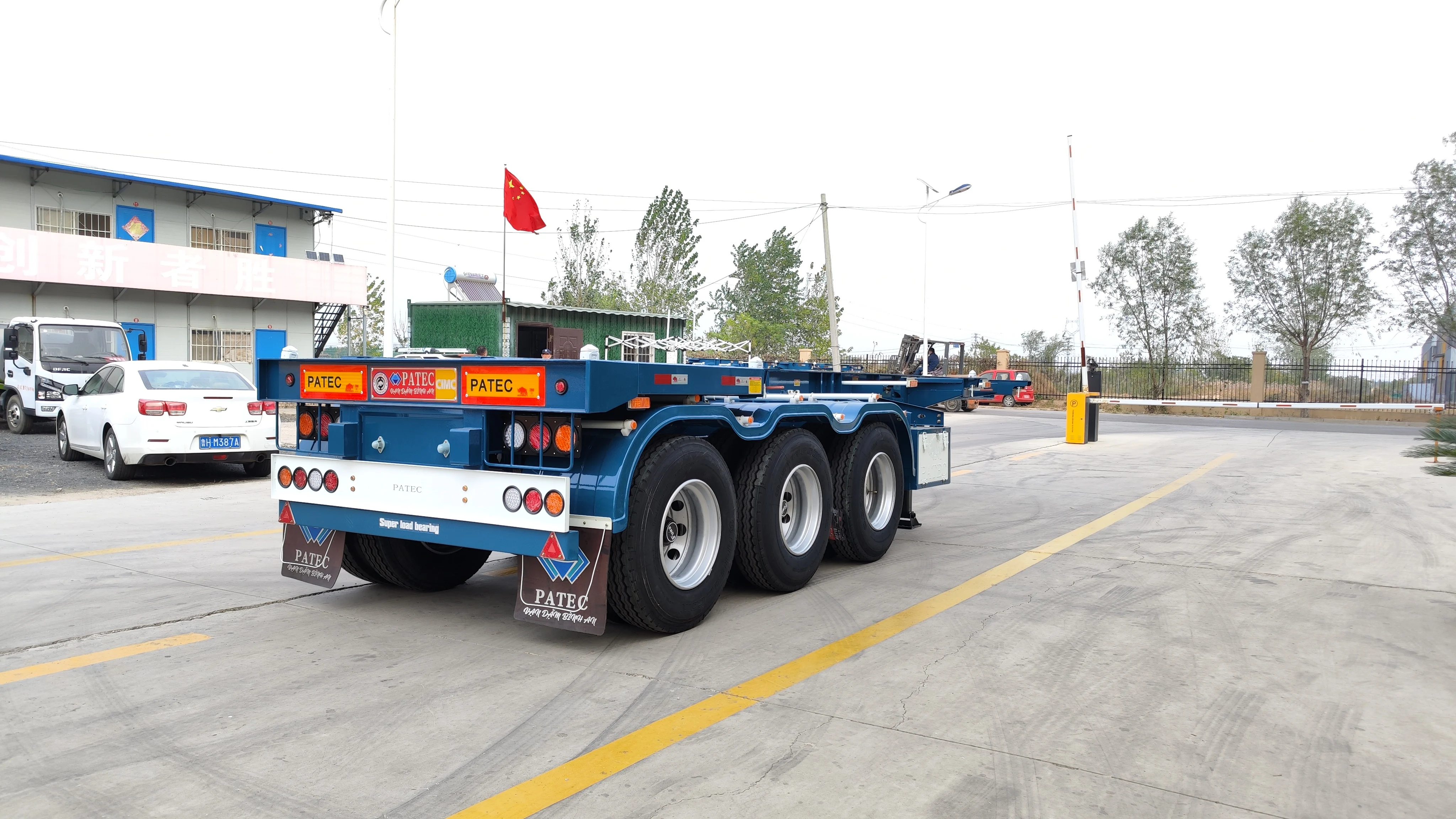 Advanced design Graphic customization 3Axles 20ft Side Loader Semi Trailer Dock Sidelifter Container Truck Tractor Trailer