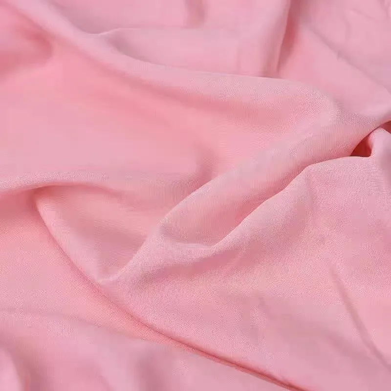 hot sale no moq Woven 100% Viscose Solid Dyed 30s*30s Rayon Fabric for Dress Women