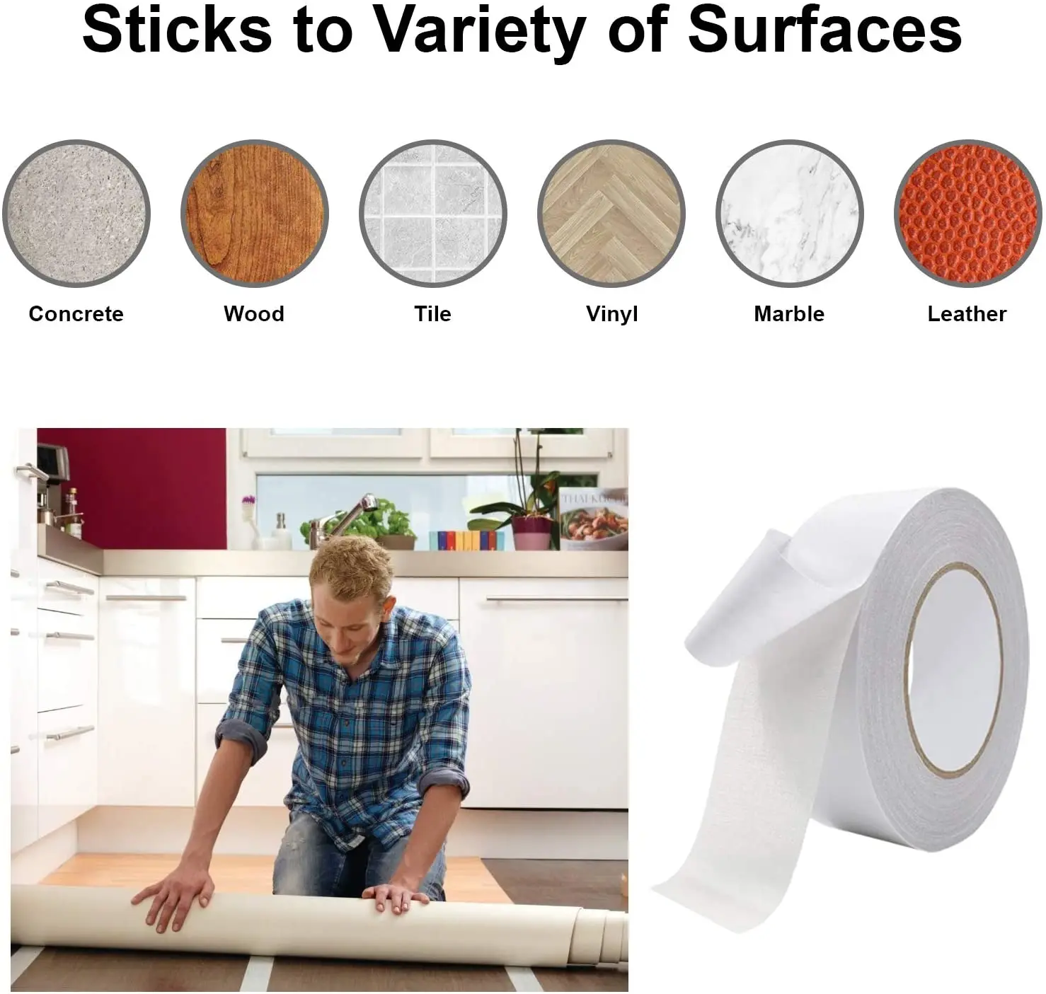 Wholesale High viscosity removable no residue self adhesive rug non slip tape cloth double sided carpet tape for carpet