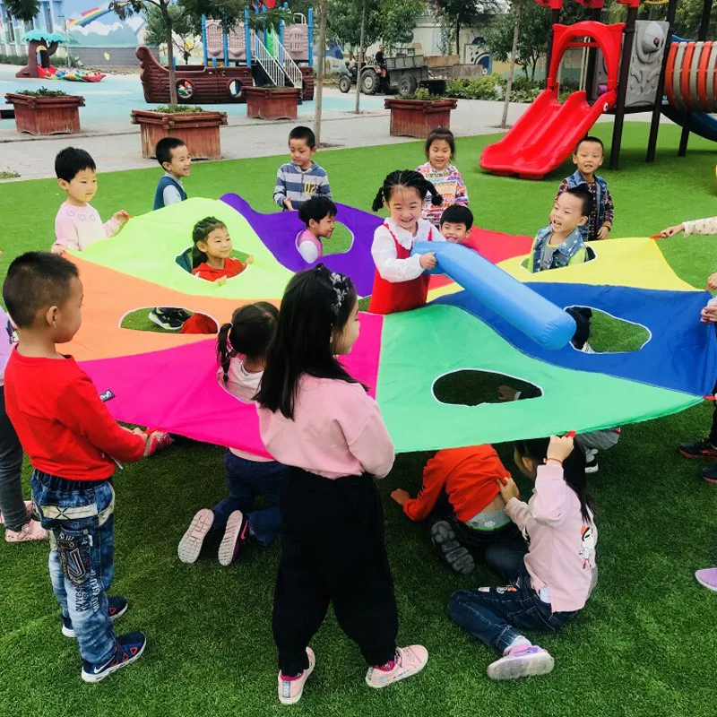 Gopher Parachute 6m for Kids with 16 Handles and 9 Holes,Play Parachute Tent Outdoor Games