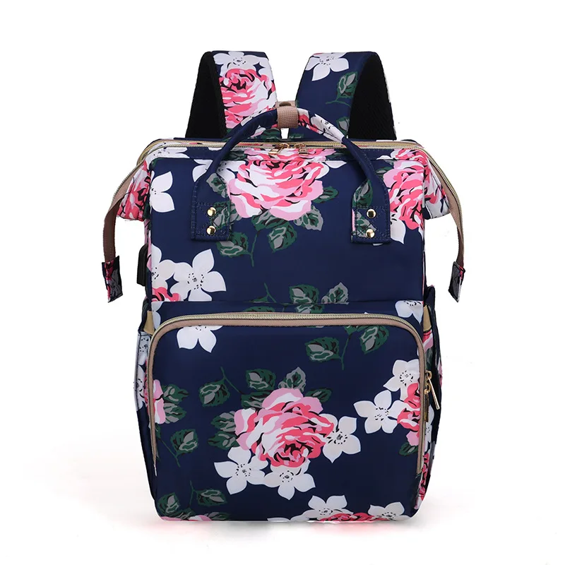 Wholesale Waterproof Foldable Multi-Functional Fashion Double Shoulder Bed Newborn Durable Portable Travel Backpacks Mommy Bag