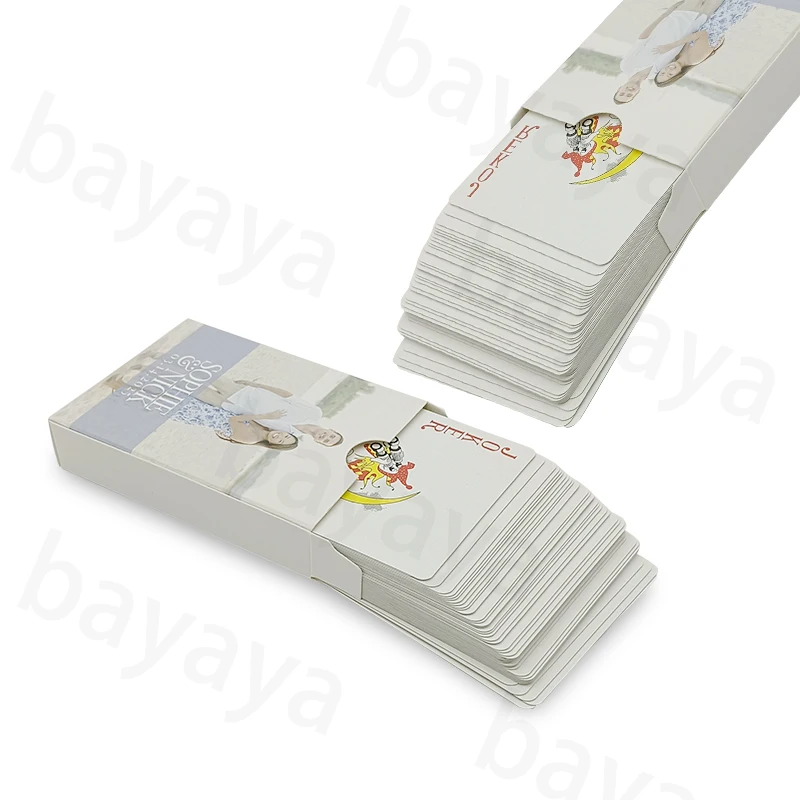 Bespoke Manufacturing Special Events Wedding Souvenirs Gifts Party Bar Linen Finish Custom Playing Cards With Box