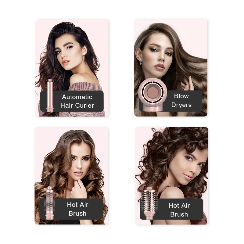 High Speed BLDC Brushless Motor 110000 rpm Hot Air Comb Hair Styler 5 in 1 Multi Blowout Hair Dryer Brush Hair Styling Tools