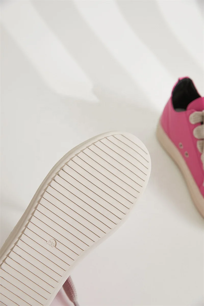 Ready to ship usa size 2023 summer new design candy color pu leather women casual shoes