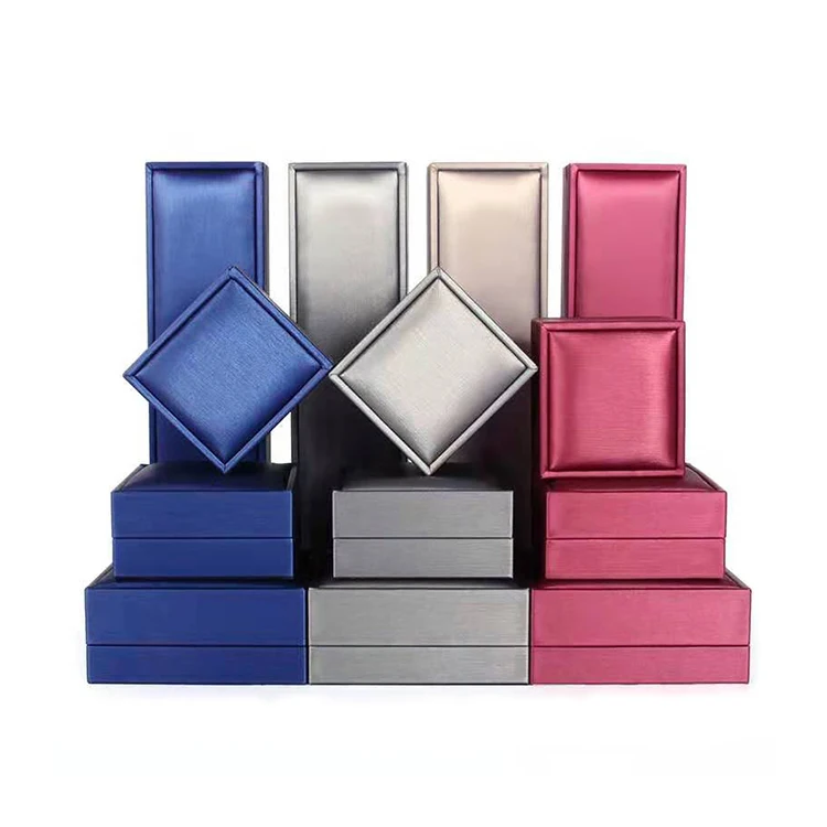 
Gold Leather luxury jewelry package High Quality PU Leather gift Boxes 