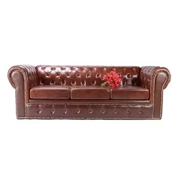 American style leather washable restaurant sofa bar vip sofa set