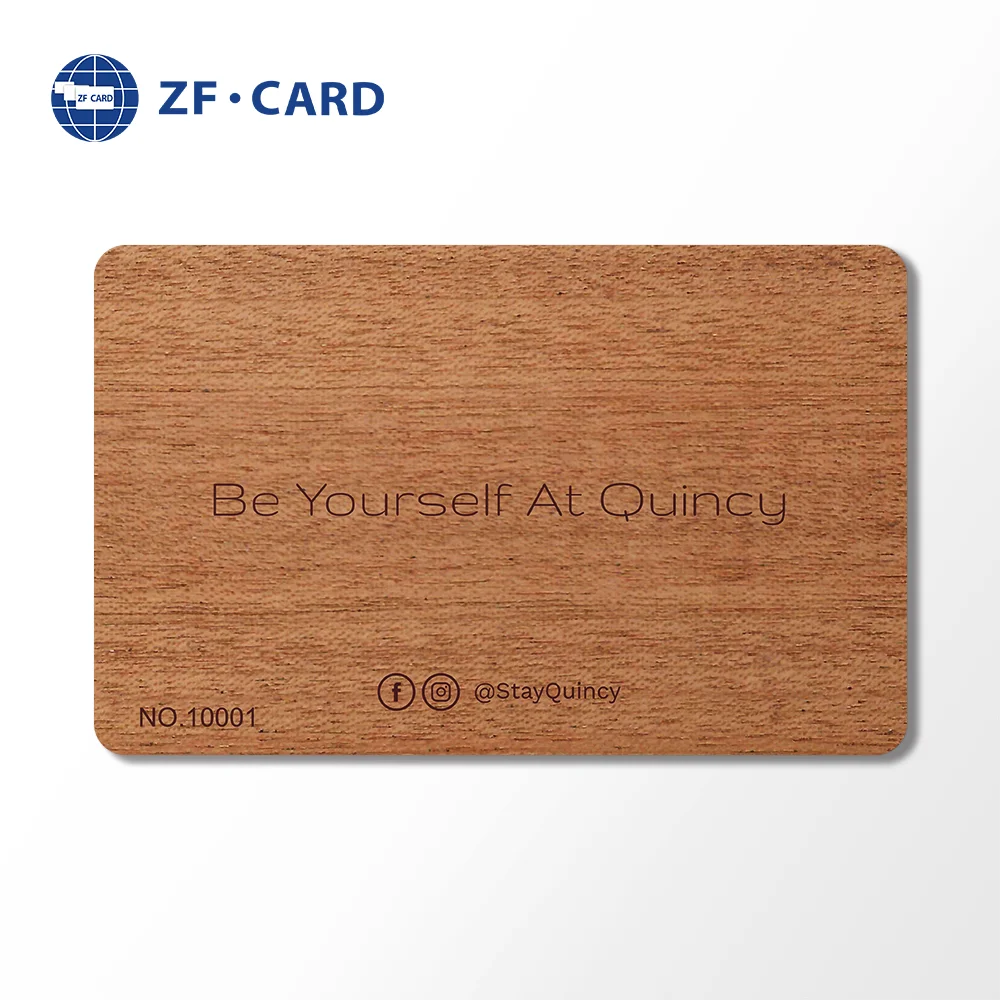 13.56mhz wooden NFC Chip Smart Rewritable Rfid Pvc Id/ic Chip Card PVC Contactless  Factory Custom Parking Design  card