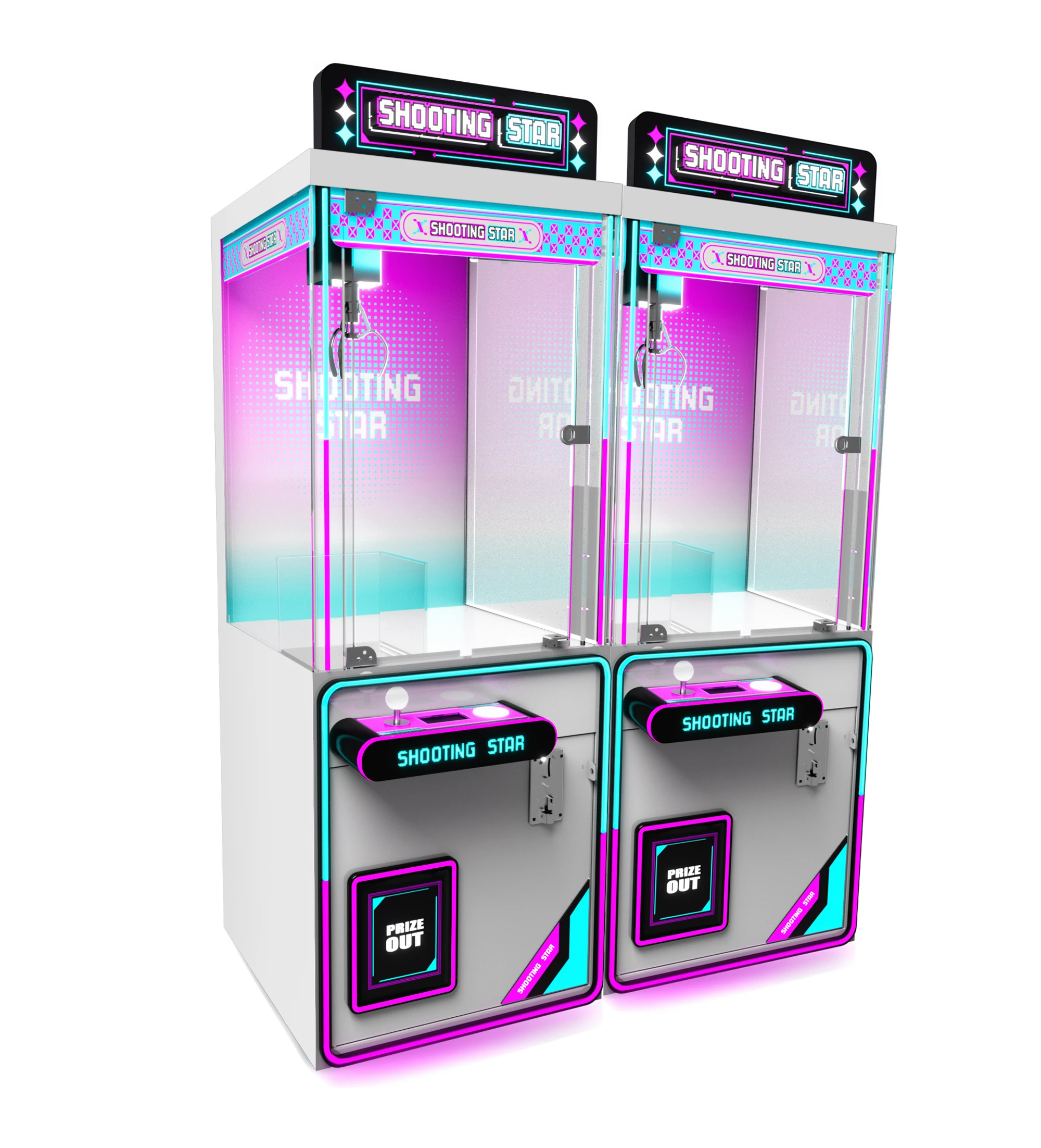Neofuns 21 inch small metal Chassis mini doll claw machine Coin Operated Games Mini Plush Toy Vending Machine With Bill Acceptor