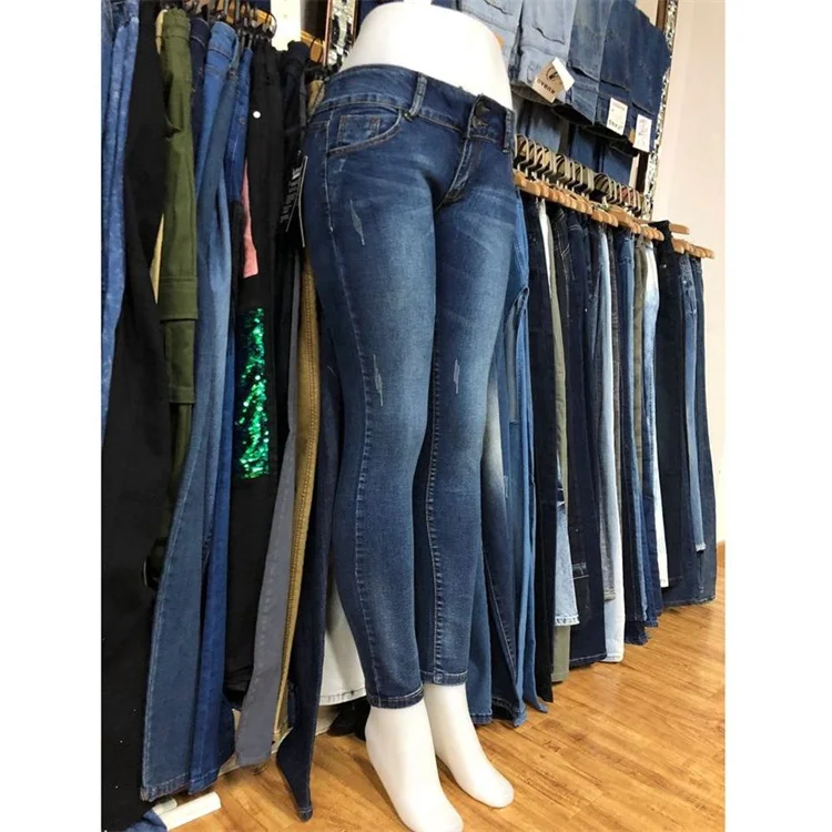 Ladies Plus Size second-hand hot sale Bell Bottom Jeans High Waist Ripped Jeans Women Washed Jeans