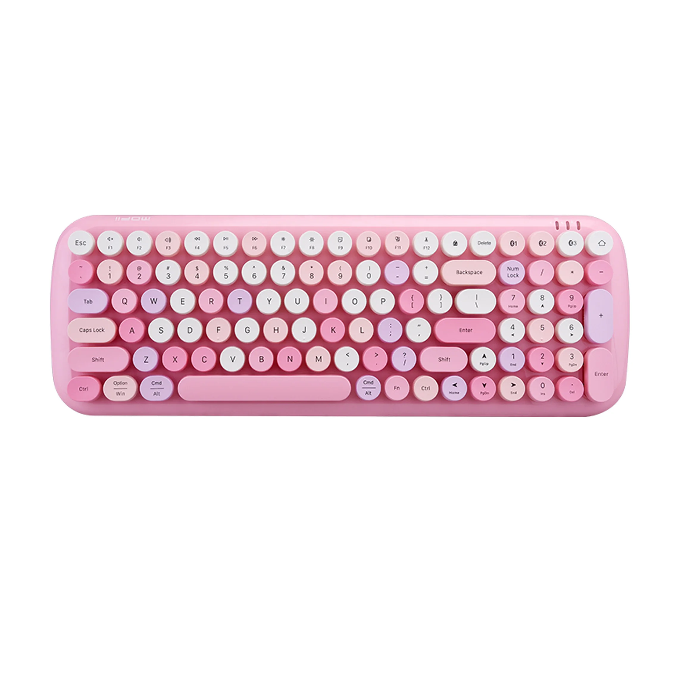 2024 Compact Bluetooth V5.0 Keyboard with 100 Round-Keycap 2.5-Block Keyboard in factory wholesale