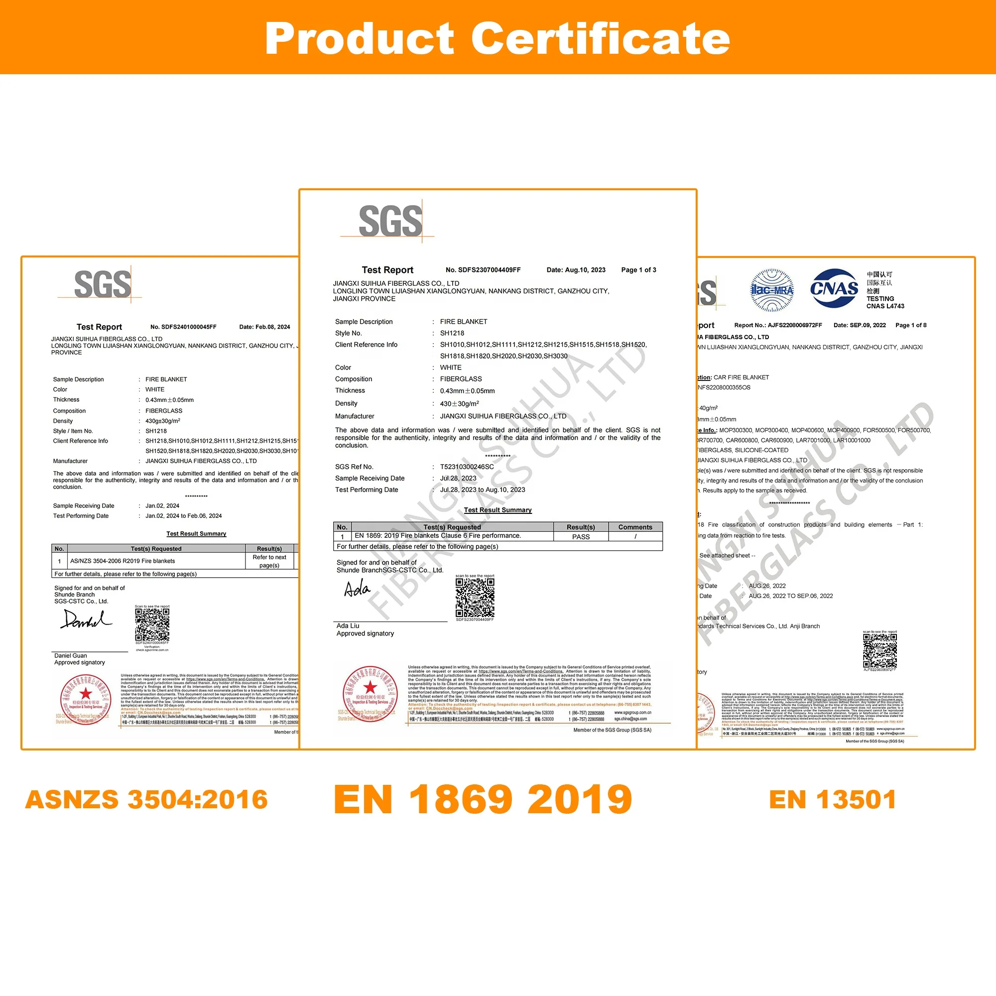 1m x 1m Flame Retardant Safety Fireproof Fiberglass Emergency Fire Blanket for Home Kitchen