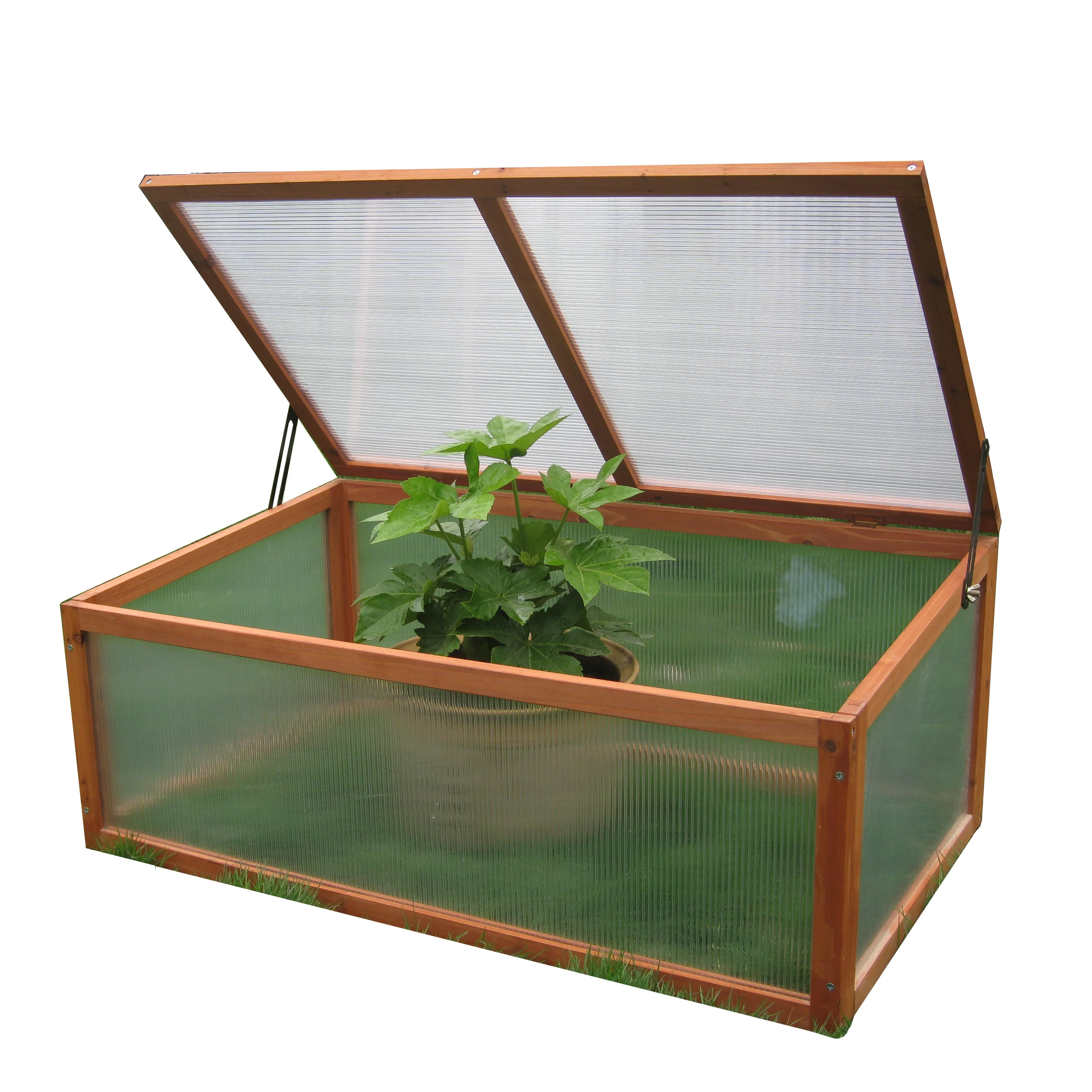 Factory balcony Custom move free garden landscaping 3-Tier Outdoor Mini Garden Wooden Greenhouse plant flower Growing House sale