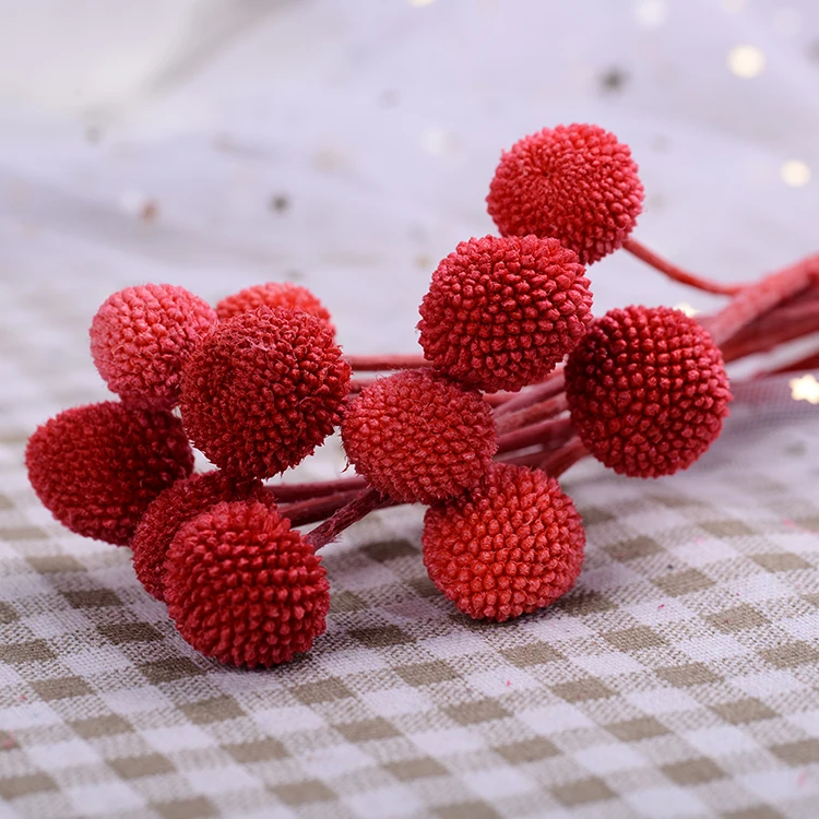 Top Selling Decorative Flowers Billy Balls Wreaths Christmas Indoor Decoration Dried Craspedia