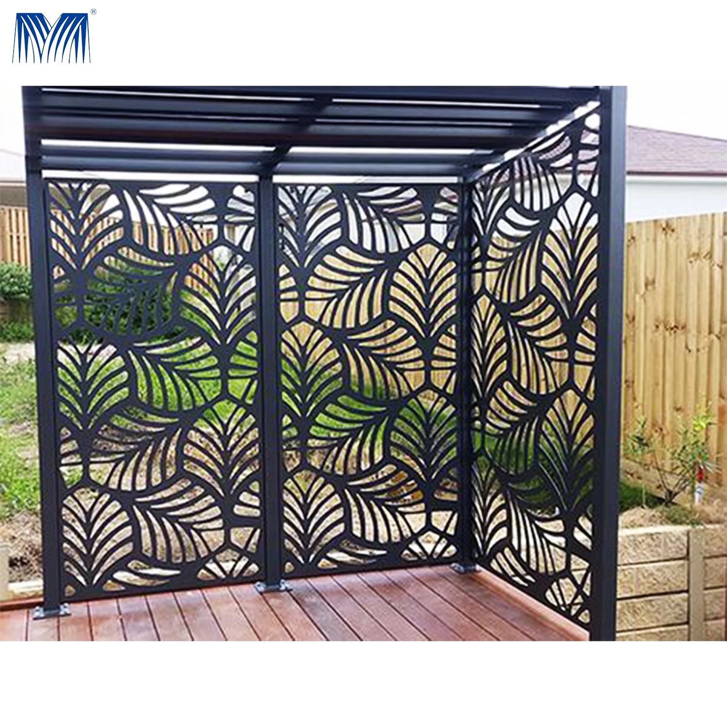 Garden privacy  iron panels double  luxury  home  decorative fencing balcon fence gates and fences for front yards