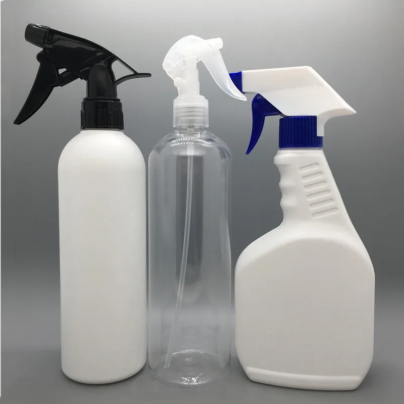 
500ml 550ml high quality PET HDPE trigger sprayer bottle for hand sanitizer alcohol 75% or flowers watering bottle 