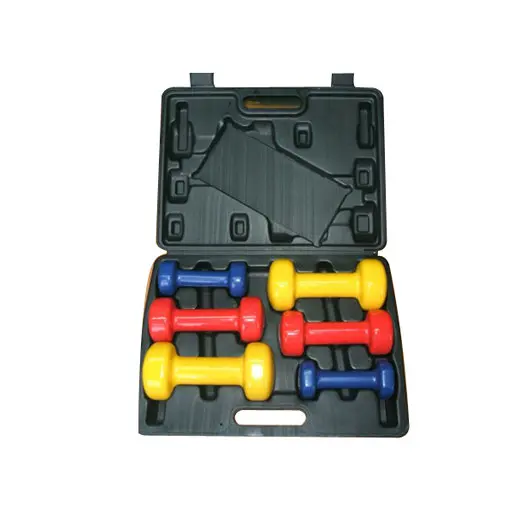 9KG set Fixed Mini Low Price vinyl Dumbbell Set 20lb set with case