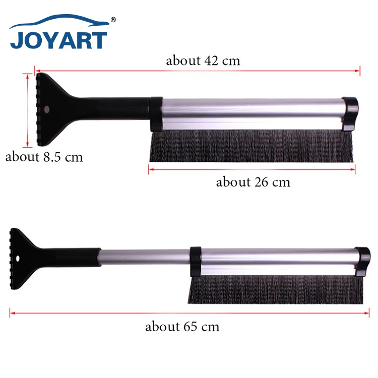 Plastic car snow brush and detachable ice scraper