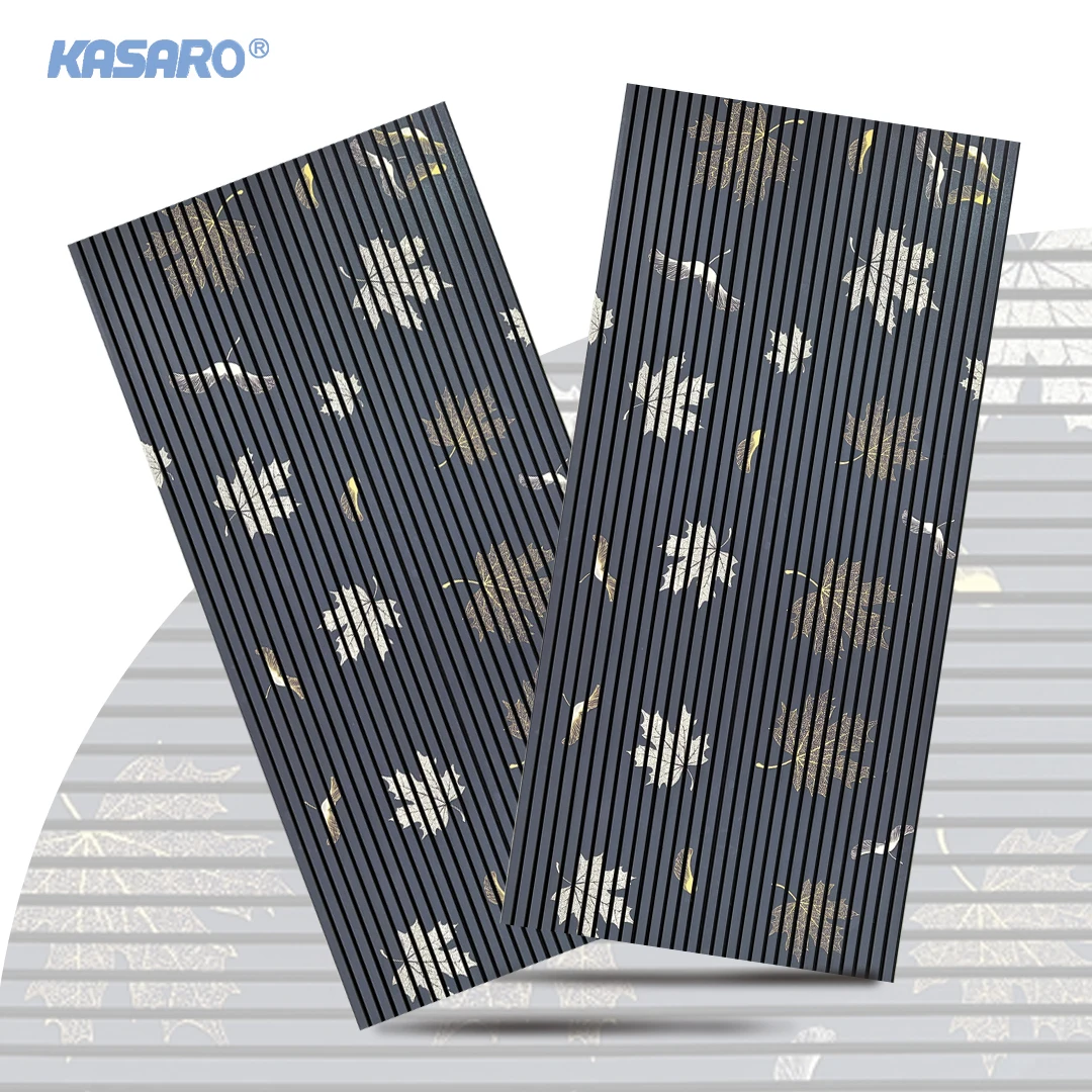 KASARO Customizable print pattern wood veneer ceiling wood wall paneling