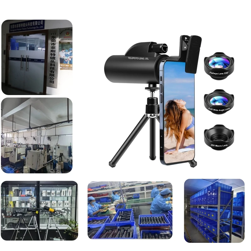 Binoculars viewing portable handheld kit multi-function wide Angle macro fish-eye camera lens