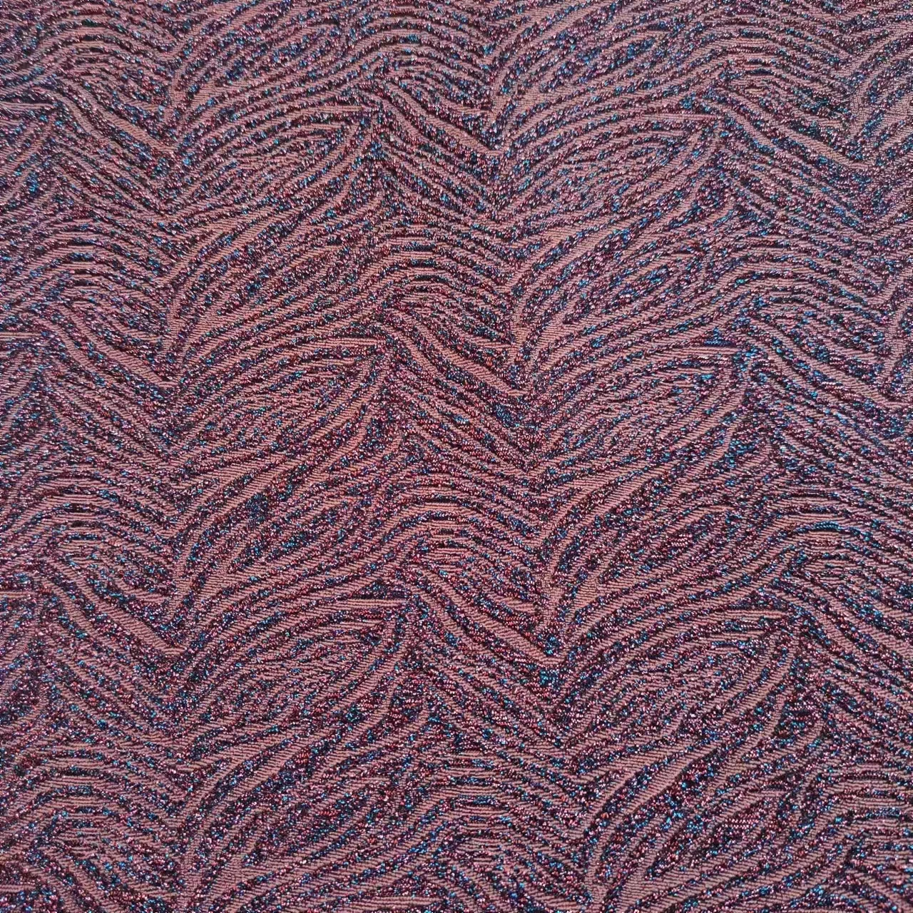 Factory Wholesale Custom Stretch Knitted Plain Dyed Women Garment Abaya Metallic Lurex Jacquard Fabric for Clothing