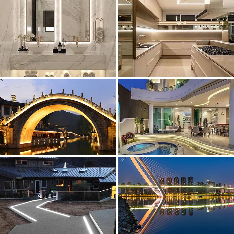 COXO Cob Led Strip Ip68 Ip67 Ip65 Ce Rohs ul 24v 12v 8mm 5mm Light Outdoor Waterproof