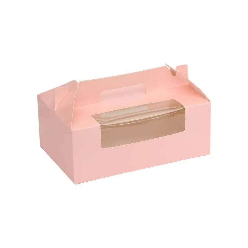 Cake Boxes With Windows And Logo Round Transparent Pet Plastic Box Cakes Safe Middle Stick Photo Studio Light For Shape Window