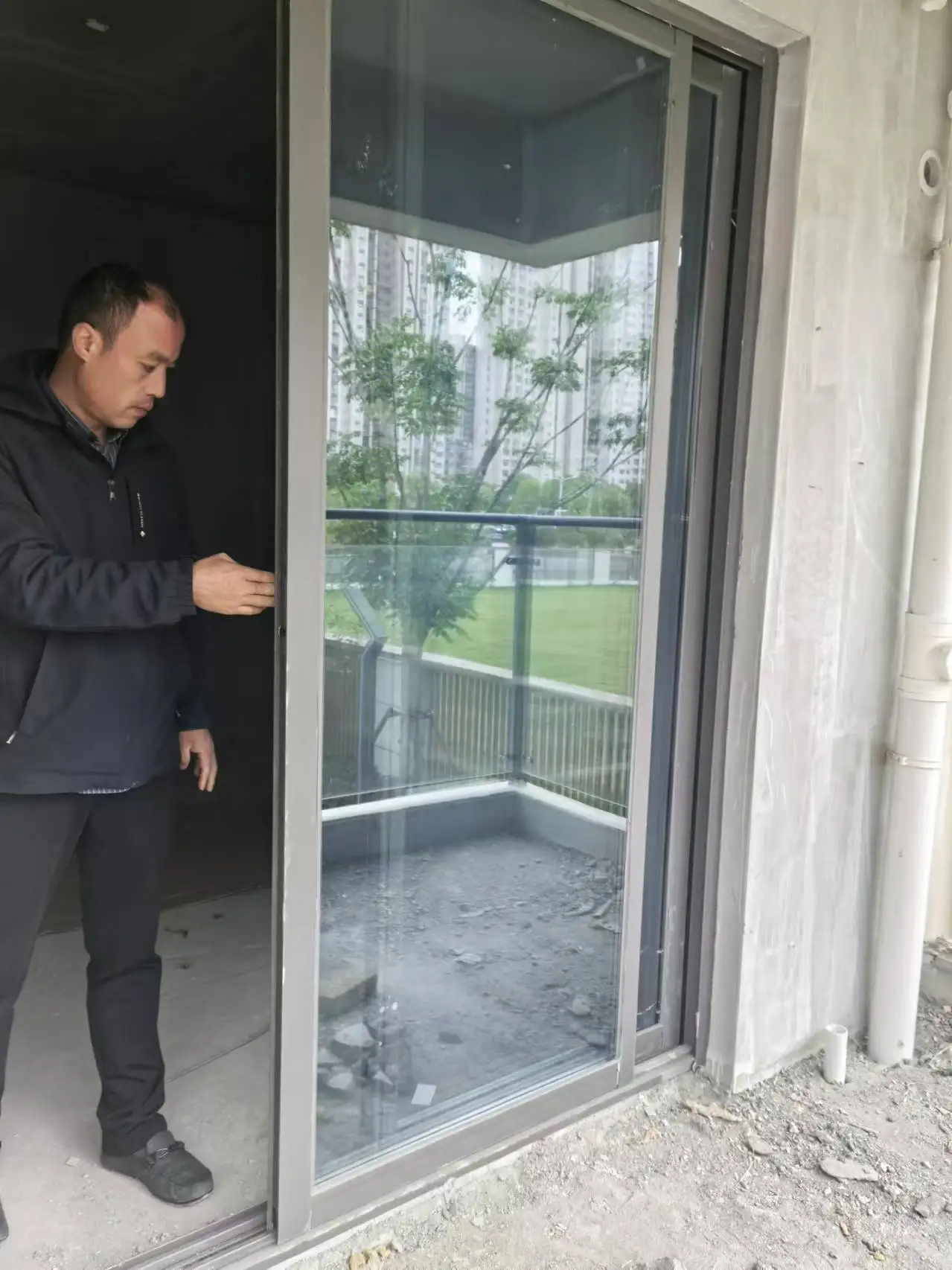 Подвесные раздвижные двери стеклянные балкона перегородки для гостиной и однопутные
