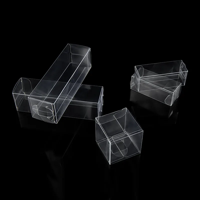 Custom Design Clear Transparent Small Folding PVC Packaging Square Waterproof Plastic Box