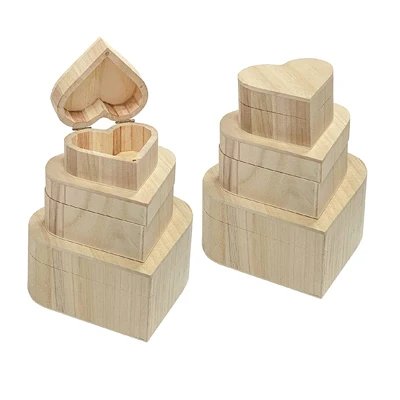 Hot Sale Pine Wooden packing Box Round Natural for Gifts Display