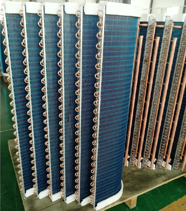 Water Cooled Aluminum fin  O type U type L Shaped Evaporator Coil Heat Pump